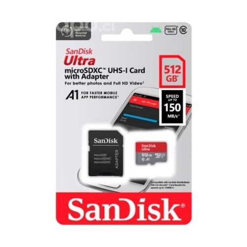 Tarjeta de Memoria MicroSD SanDisk 512GB+Adaptador