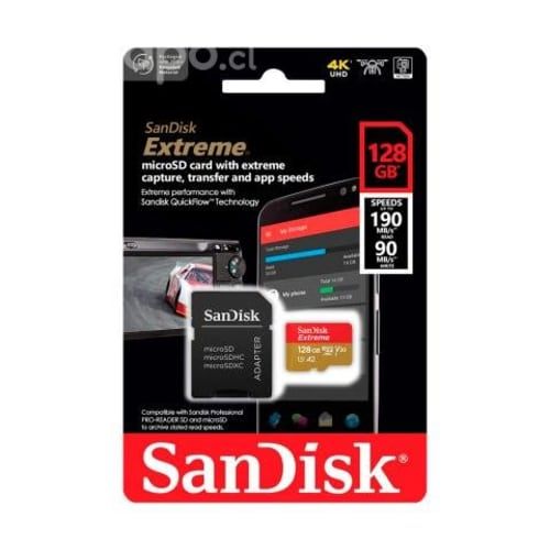 Tarjeta de Memoria MicroSD SanDisk 128GB+Adaptador