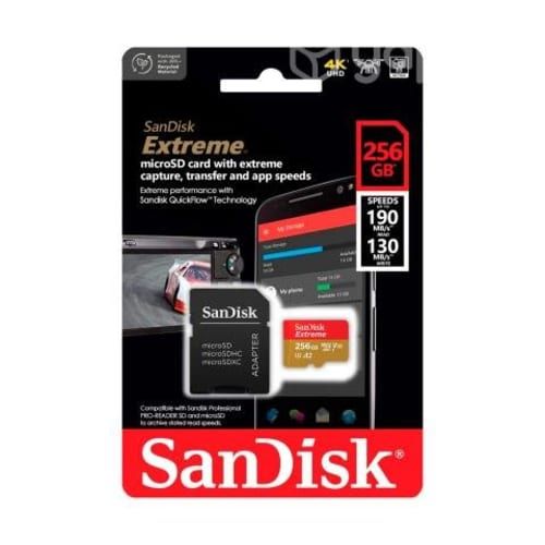 Tarjeta de Memoria MicroSD SanDisk 256GB+Adaptador