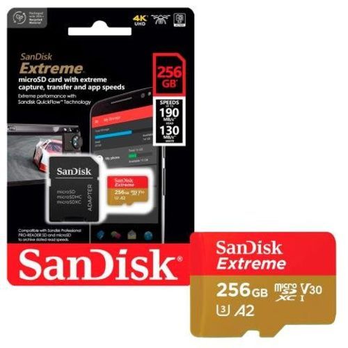 Tarjeta de Memoria MicroSD SanDisk 256GB+Adaptador