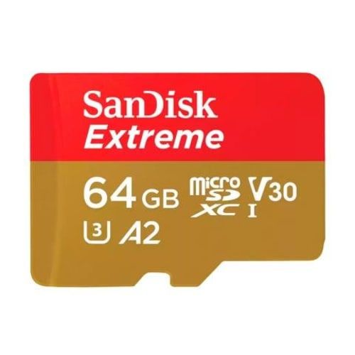 Tarjeta de Memoria MicroSD SanDisk 64GB +Adaptador