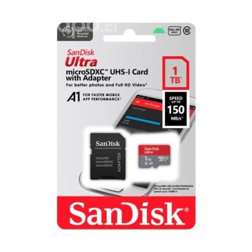 Tarjeta de Memoria MicroSD SanDisk 1TB + Adaptador