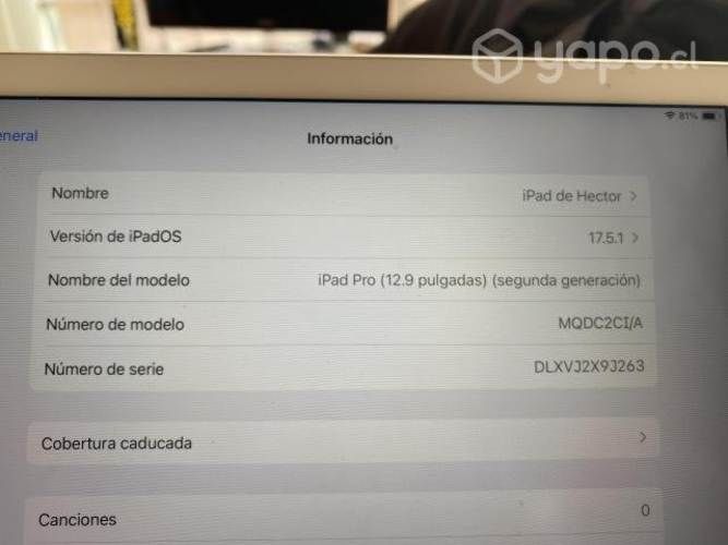 Ipad Pro 12,9 pulgadas 64 gb