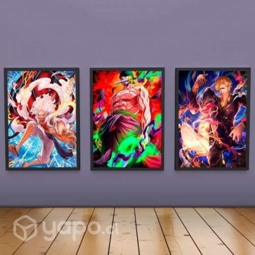 Pack 3 Póster Cuadros Decorativos ONE PIECE
