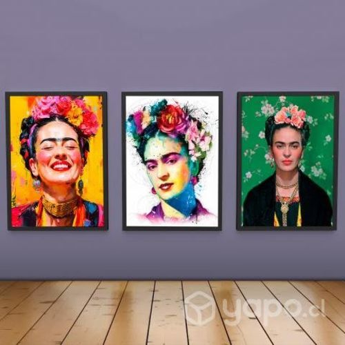3 Cuadros Póster Decorativo Pack FRIDA KAHLO