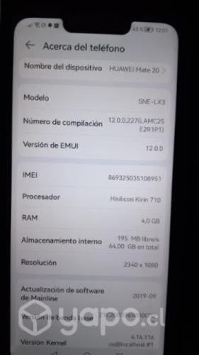 celular Huawei mate 20