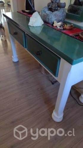 Mesa de Arrimo Vintage restaurada + sitiales