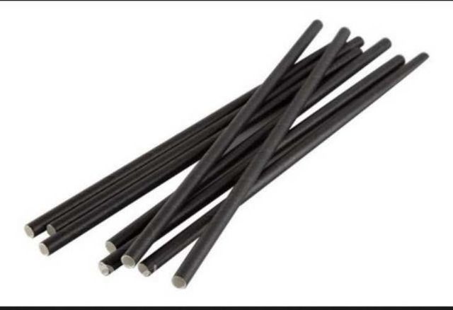 Bombillas de Papel Biodegradable Negras 10000 Unid