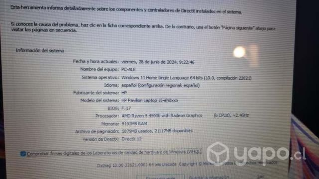 Hp pavilion 15-eh0006la