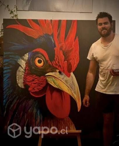 Cuadro miradas de gallo