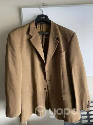 Chaqueta de terno café talla 54 hombre