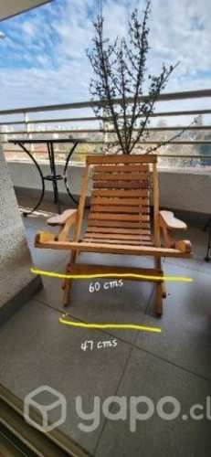 Silla madera plegable pequeña