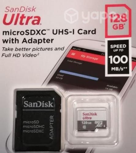 Tarjeta de memoria microSD de 128GB marca SanDisk