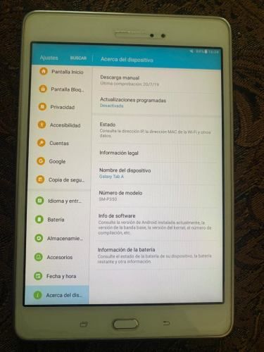 Samsung Tablet Tab A (LEER DESCRIPCIÓN)