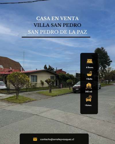 Amplia Casa Excelente Ubicación Villa San Pedro