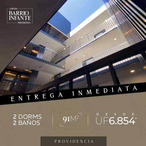 DEPARTAMENTO Inmobiliaria Infante - Edificio Barrio Infante - Providencia