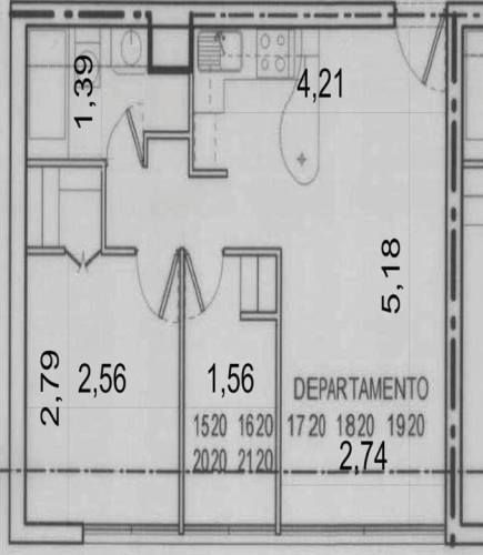Departamento en Comuna de Santiago Piso 17 Edificio Visión