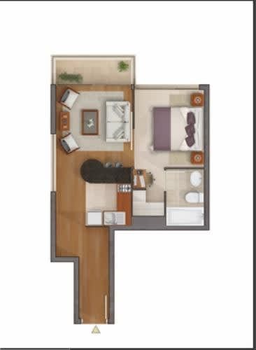 BELLO DEPARTAMENTO 1D-1B EN STGO. CENTRO