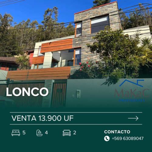 EN VENTA, 5 DORM 4 BAÑOS, LONCO (75892)