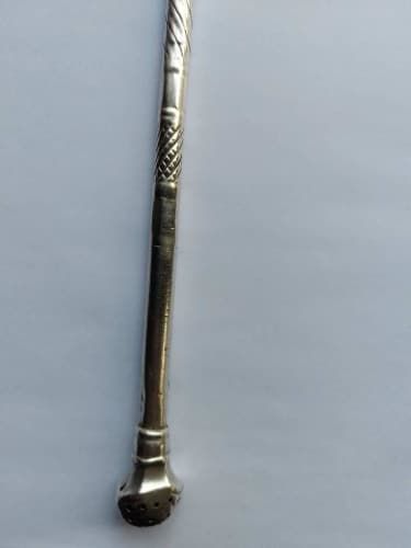 Bombilla mate de plata maciza