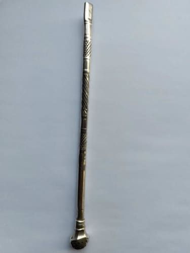 Bombilla mate de plata maciza