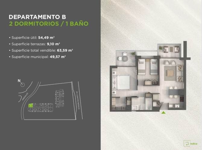 VENTA DE ACOGEDOR DEPARTAMENTO UBICADO EN COSTA DE MONTEMAR 2 DORMITORIOS 1 BAÑO CON ESTACIONAMIENTO Y BODEGA