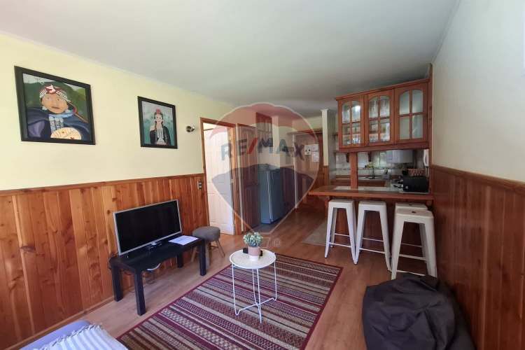 Se vende departamento amoblado 1d/1b/e. pucón
