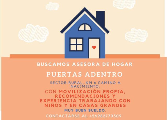 Asesora del hogar PUERTAS ADENTRO
