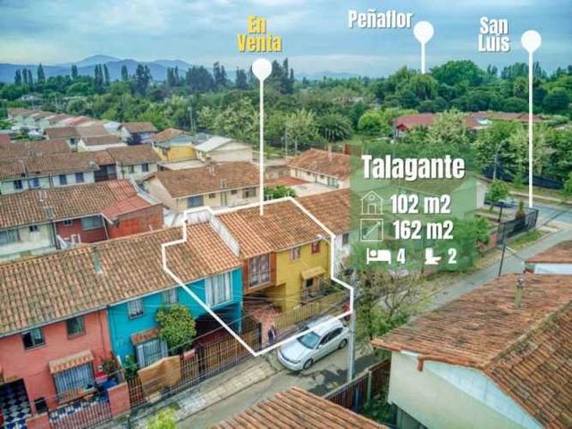 Casa En Venta En Talagante. Acepta subsidio.