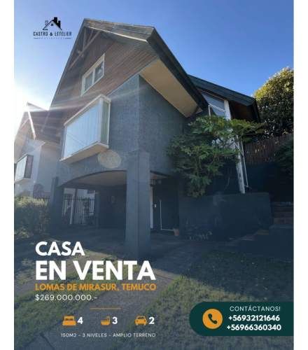 Se Vende Hermosa Casa De 3 Niveles En Sector Lomas De Mirasu