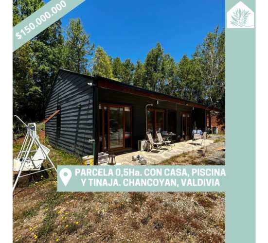 Parcela 0,5ha. Valdivia Con Casa, Piscina Y Tinaja - Rio Sur