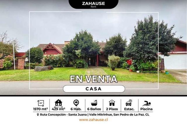 GRAN CASA EN VENTA – VALLE MITRINHUE, SAN PEDRO DE LA PAZ