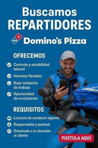 Repartidor/a Domino's pizzas Maipu - Part time