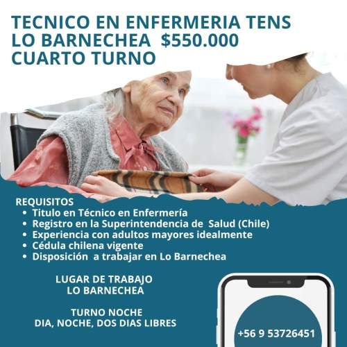 Lo Barnechea. Técnico de Enfermeria. TURNO DIA