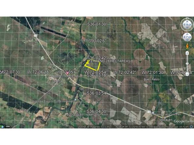 Se Arrienda Terreno de 28 hectáreas entre Parral y Cauquenes