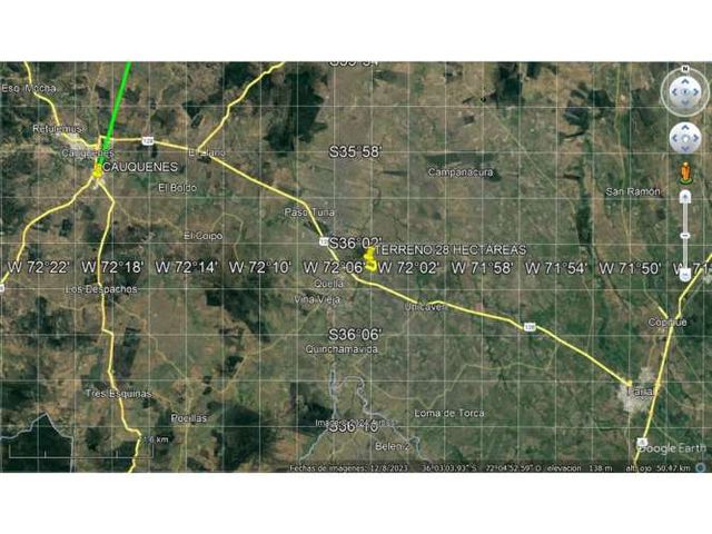 Se Arrienda Terreno de 28 hectáreas entre Parral y Cauquenes
