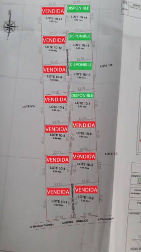 Linda parcela 5000m2 luz agua cercada rol plana