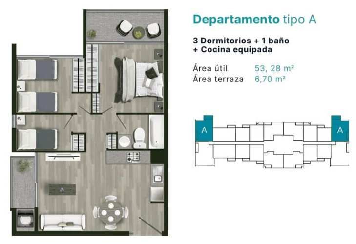 DEPARTAMENTO Edificio Nexus Vespucio, La Cisterna
