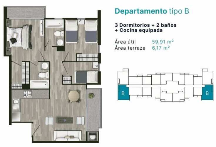 DEPARTAMENTO Edificio Nexus Vespucio, La Cisterna