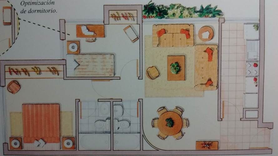 Central, 2 dorm. 2 baños, estacionamiento Bodega