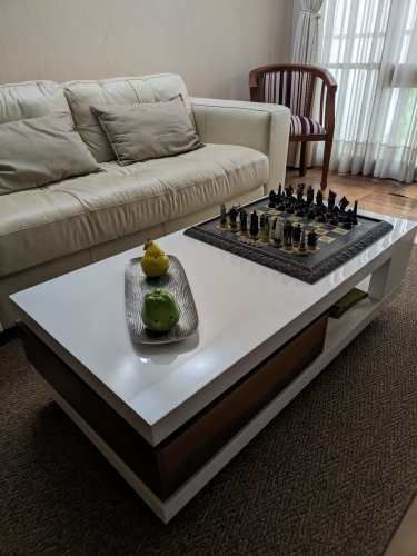 Hermosa mesa de centro blanca