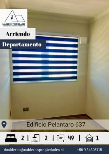Se arrienda hermoso y luminoso departamento en Edificio Pelantaro 637