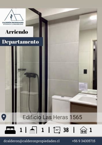 Se arrienda hermoso y luminoso departamento en Edificio Las Heras 1565