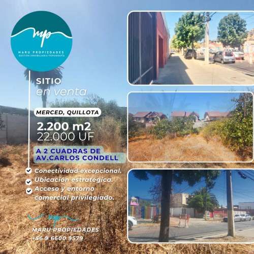 2200 M2 A SOLO 2 CUADRAS DE LA AVENIDA CARLOS CONDELL