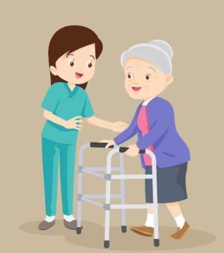 Persona chilena experta atención, adulto mayor puertas, adentro