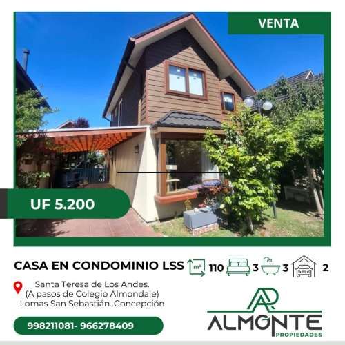 SE VENDE CASA EN CONDOMINO LOMAS SAN SEBASTIAN