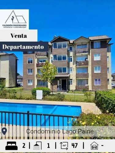 Se vende hermoso e iluminado departamento en Condominio Lago Paine,
