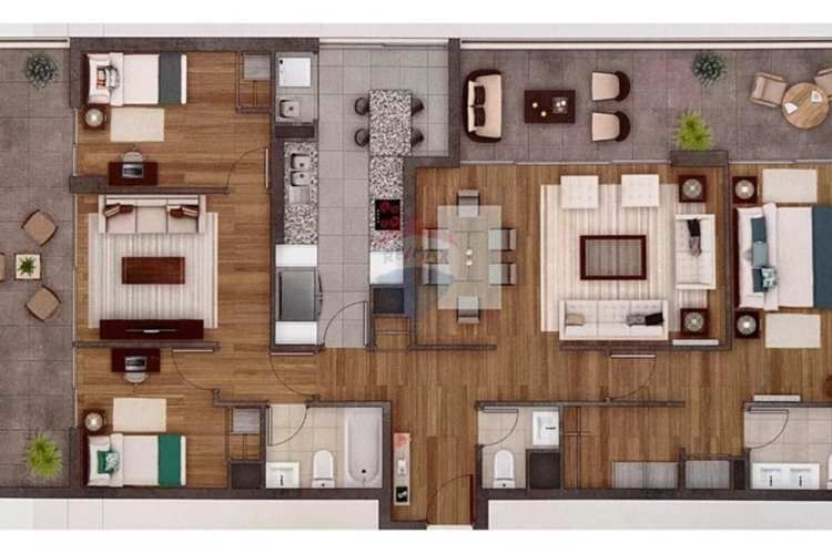 Lujoso departamento en altura con vista soñada