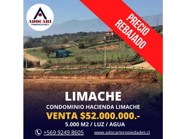 LIMACHE - REBAJADA PARCELA EN CONDOMINIO - 5.000 m2