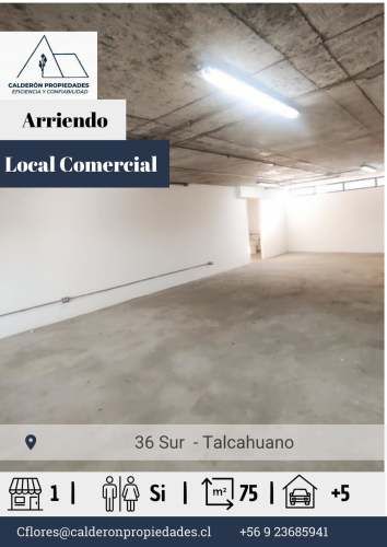 Arriendo Local Comercial –Colon, Talcahuano, a la altura de Higueras.